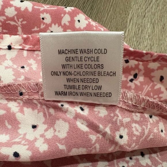 Mod Cloth Pink Ditsy Floral Women's Slip Dress Size L - Picture 7 of 7